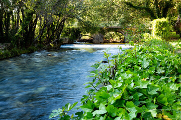 Old Bridge and Ljuta River in Croatia.