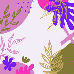 Elegant social media trendy chic gold pink blush banner templates