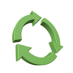 3D Render Recycle Symbol