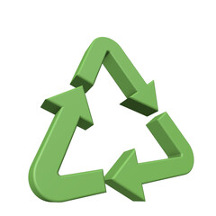 3D Render Recycle Symbol