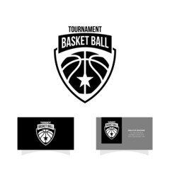 Basketball badge game sport club logo design