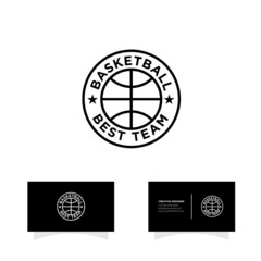 Basketball badge game sport club logo design