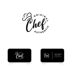chef hat cooking logo icon vector flat logo icon design illustration
