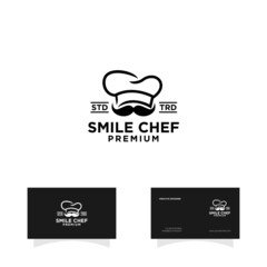 chef hat cooking logo icon vector flat logo icon design illustration