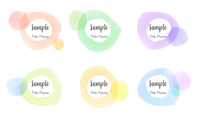 綺麗な水彩　円フレームセット