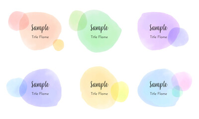 綺麗な水彩　円フレームセット