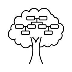 Black line icon for Family tree