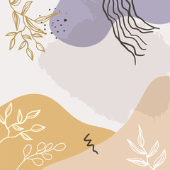 Trendy abstract square art templates. Suitable for social media posts, mobile apps, banners design and web/internet ads.