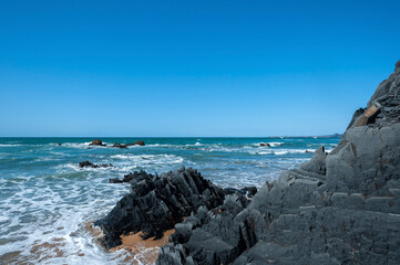 Castelejo beach near Vila do Bispo on the Algarve in Portugal