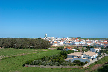 Fototapeta na wymiar Town scape of Vila do Bispo on the Algarve in Portugal