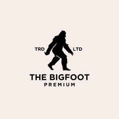 Premium Big foot yeti vector black logo icon design - obrazy, fototapety, plakaty