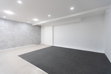 Fabric Pop Up basic unit Advertising banner media display backdrop, empty background.