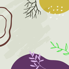 Editable minimal square banner template. green color background with stripe line shape. Suitable for social media post, healthy and web internet ads. Vector illustration with photo college