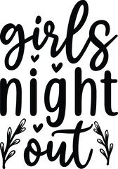 Girls night out vector arts design