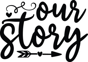 Our story vector arts design