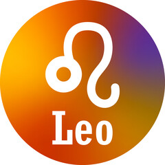 Leo Zodiac sign or symbol vector illustration.
