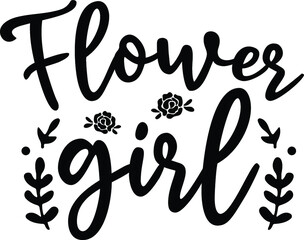 Flower girl vector arts design