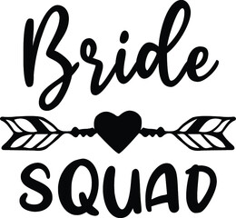 Bride squad vector arts design