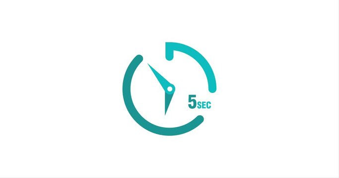 5 seconds timer clocks modern animation design