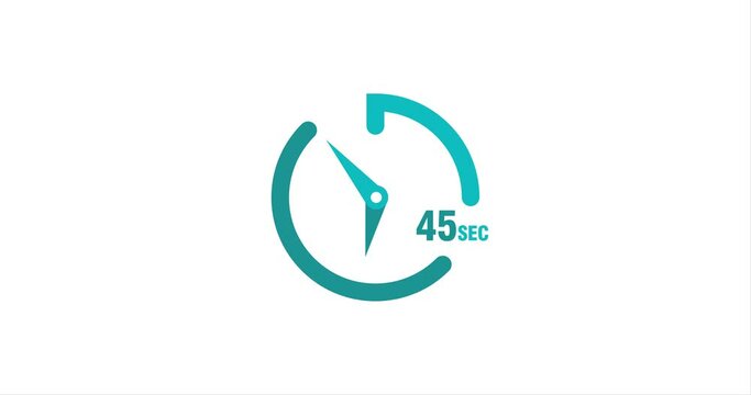 45 seconds timer clocks modern animation design