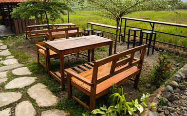 Obraz premium garden chair made of wood