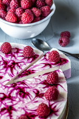 Raspberry Cake, Cheesecake, Desserts, Restaurant food