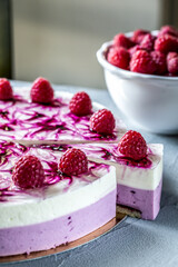 Raspberry Cake, Cheesecake, Desserts, Restaurant food