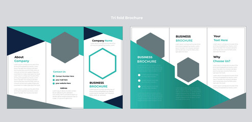 Creative business trifold brochure template Free vector