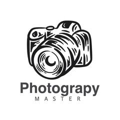 illustration camera photography logo vintage
