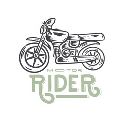 Fototapeta na wymiar vector motorcycle icon logo vintage
