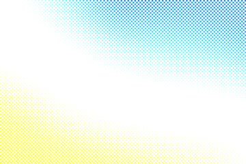 Colorful yellow and blue gradient background with dots Halftone dots design light effect