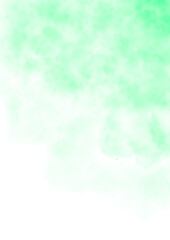 light green in the corner on a white sheet. Abstract watercolor background