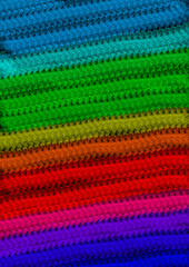 Multicolored stripes look like knitted ones. Abstract watercolor background