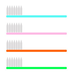 歯ブラシのカラーバリエーションセット。