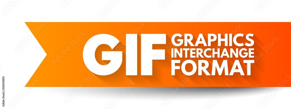 Poster gif graphics interchange format - type of bitmap image format, acronym text concept background