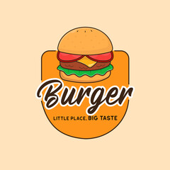 Burger Shop Logo Badge Concept