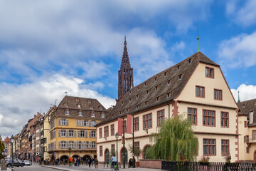 Fototapeta premium Street in Strasbourg, France