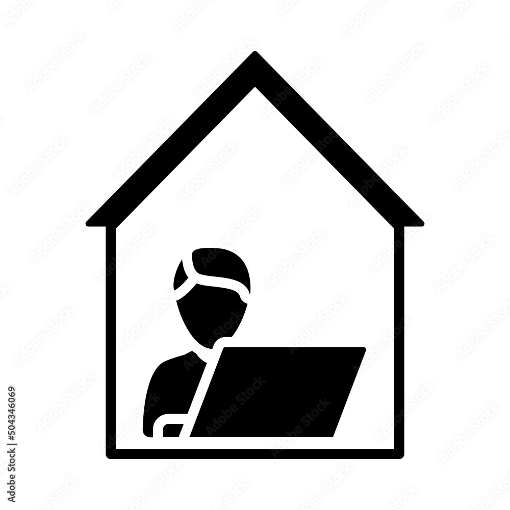 Sticker home office icon