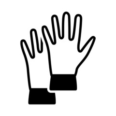 Fototapeta na wymiar Rubber Protective Gloves Icon