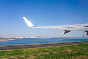 羽田空港こと東京国際空港からの離陸（東京都大田区）