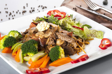 beef steak with vegetables