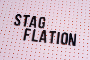 Stagflation sign with dots