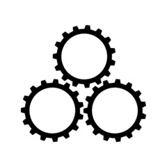 Gear, cog, settings icon vector illustration
