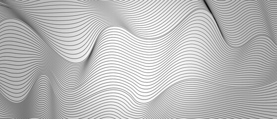  Wavy lines on white background 