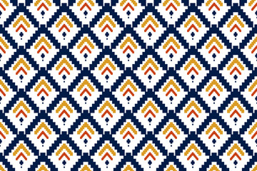 Geometric ethnic oriental seamless pattern traditional. Aztec striped style. Design for background, wallpaper, vector illustration, fabric, clothing, carpet, textile, batik, embroidery.