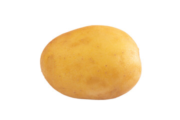 close up of a potato on a white background