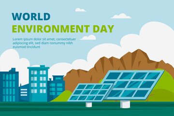 Flat World Environment Day Background Template 1