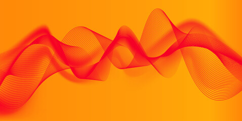 current trend color wave line banner