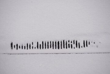 Neige - grille métal trottoir