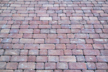Texture of paving slabs close-up. Concrete paving slab. Beautiful pattern, background close-up.
